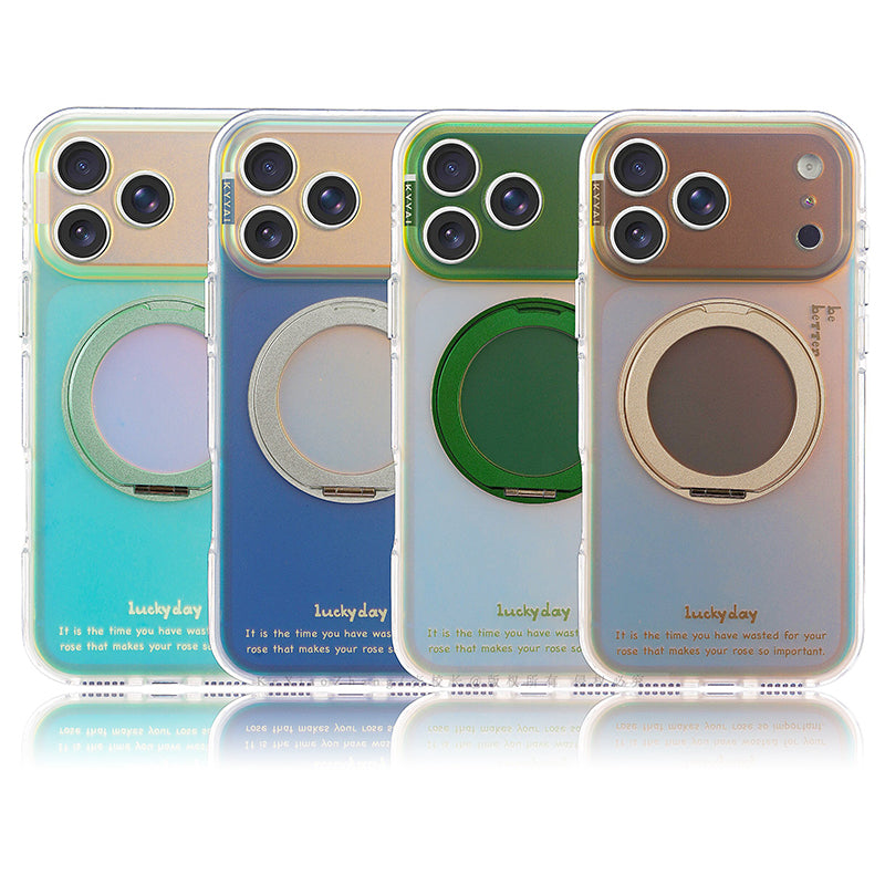ホログラム 360°回転スタンド iPhoneケース メイン画像