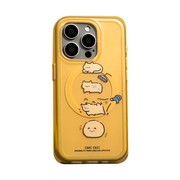 スマホケース(単品)の猫モチーフ、実物の柄と構造
