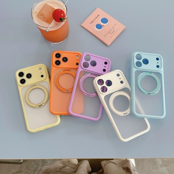 マカロンカラー MagSafe対応 スタンド iPhoneケース 全5色