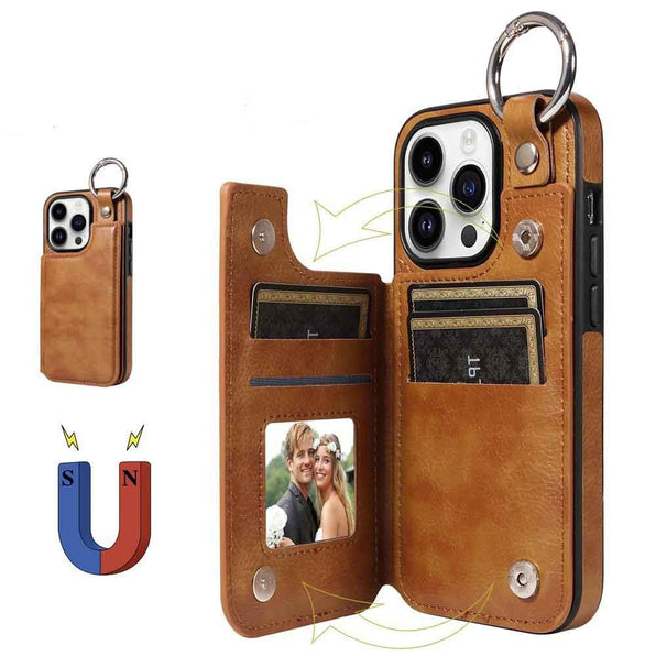 Hidden Card Storage, Stand Function, PU Leather, Simple, 10 Colors