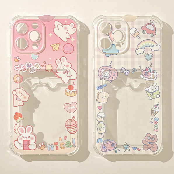 Bear & Rabbit Clear iPhone Case