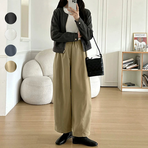 6色のドレープワイドパンツ カラーバリエーション