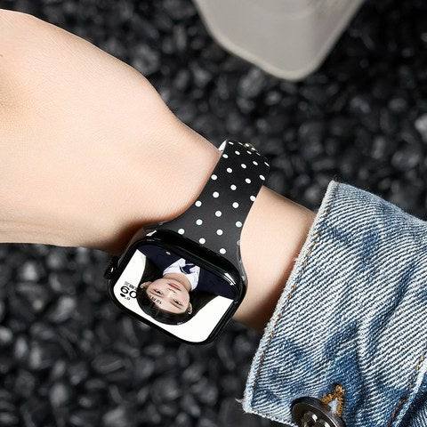 Apple Watch ドットバンド シリコン 着用イメージ 韓国風 かわいい