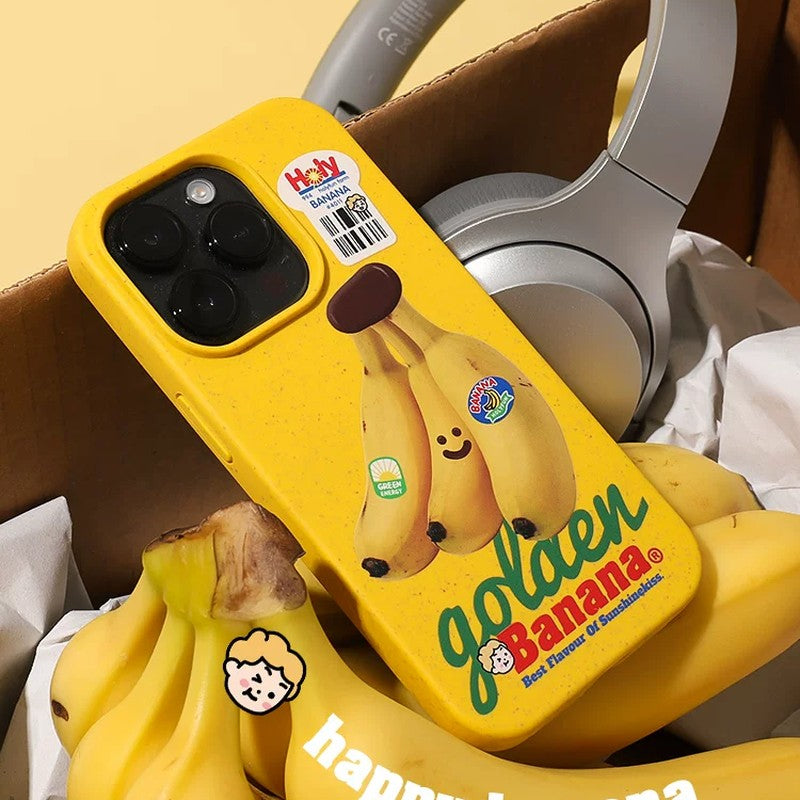 iPhone ケース バナナ 3D フィギュア イエロー シリコン フルーツ ins 風