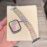 パステル キャッツアイ Apple Watch バンド 装着イメージ