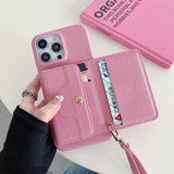 折りたたみスタンドを立てた多機能iPhoneケース