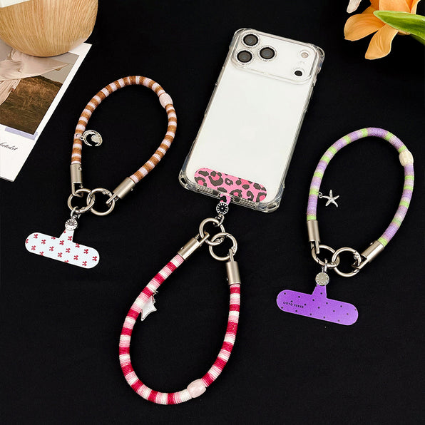 Smartphone strap, gradient-dyed braided cord