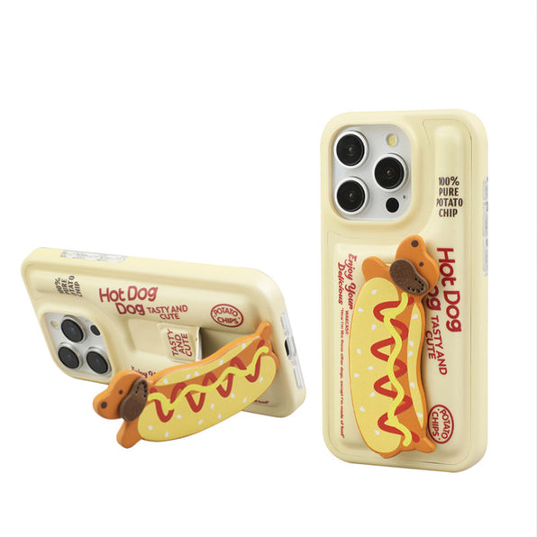 Hot Dog Dog iPhone Case with 3D Stand