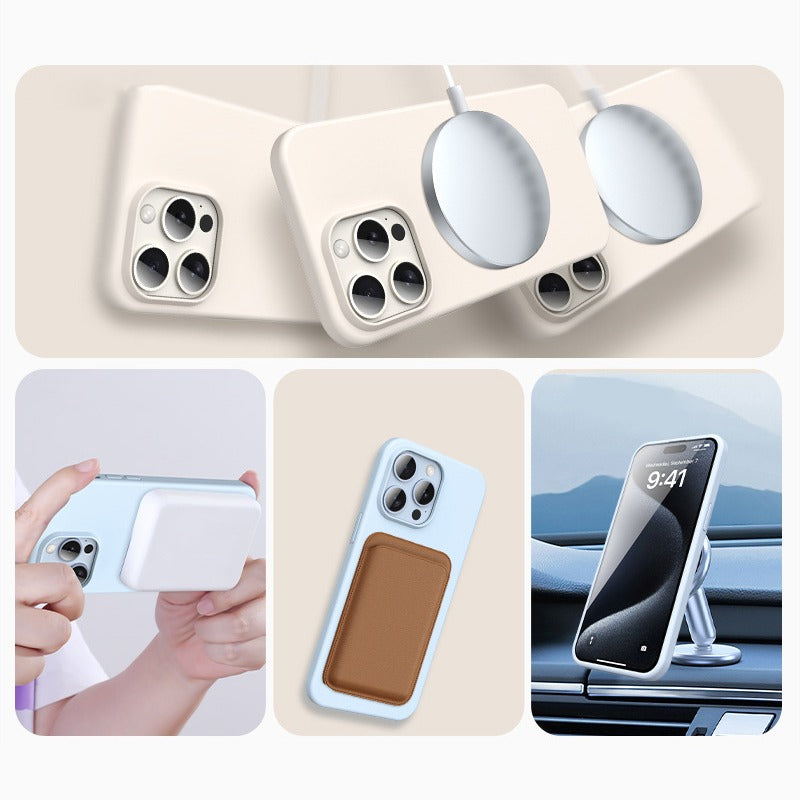 MagSafe充電器・カードウォレット・車載ホルダー対応イメージ シリコンiPhoneケース