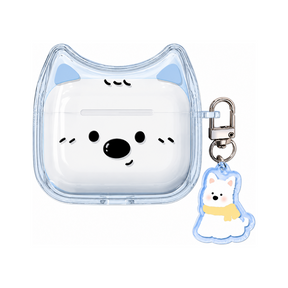 AirPods ケース+マフラー犬チャーム(2点セット)