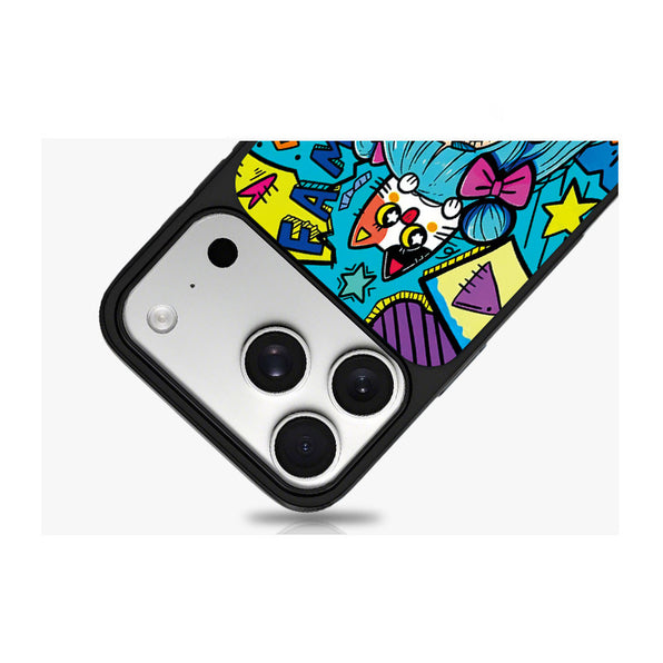 Cartoon iPhone Case, Matte Finish, Fingerprint-Resistant, MagSafe Compatible, TPU