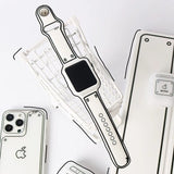 Apple Watch 線画シリコンバンド マグネットバックル 着脱
