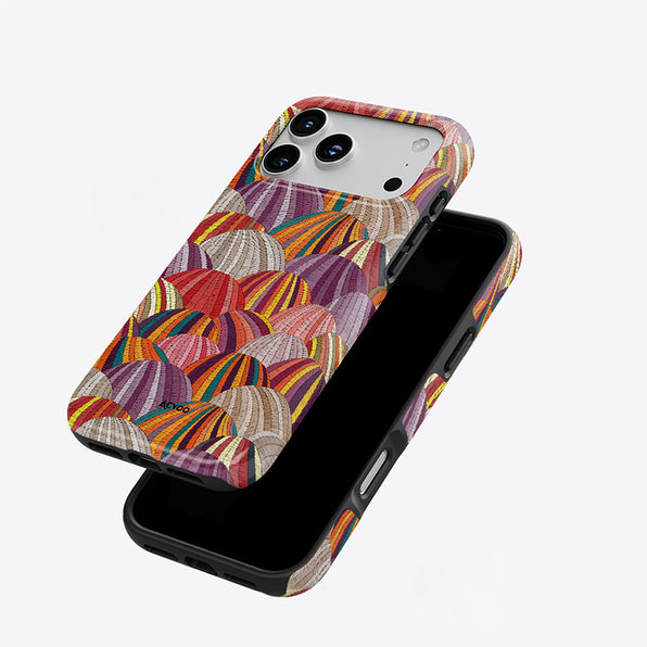 Embroidered Print iPhone Case Dual Layer Shockproof