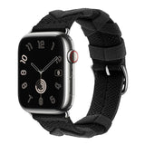 編み込みナイロン Apple Watchバンド ブラック