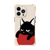 ケースのみ の 黒猫チャーム iPhoneケース