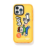 イエロー おでかけドッグ 半透明 iPhoneケース
