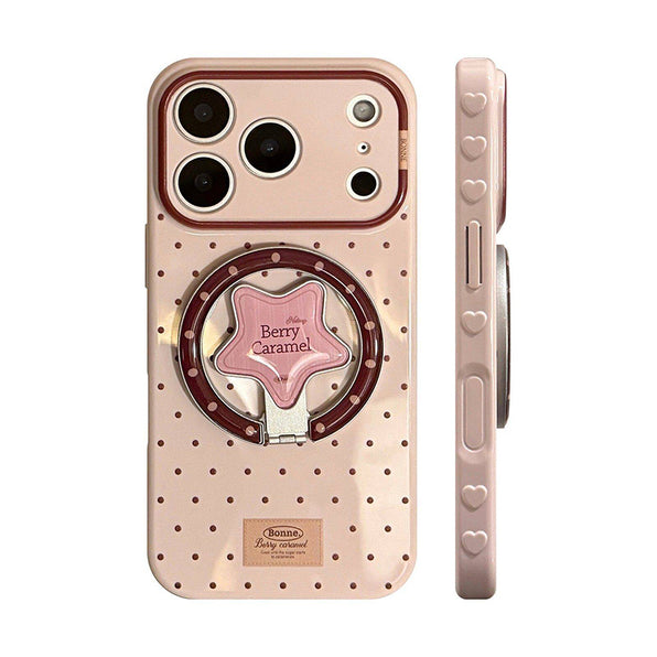 Retro Polka Dot MagSafe Stand iPhone Case