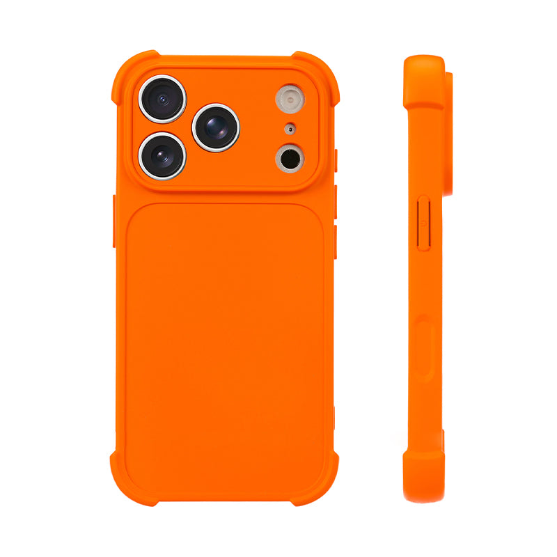 マットシリコン 四隅エアバッグ iPhoneケース オレンジ
