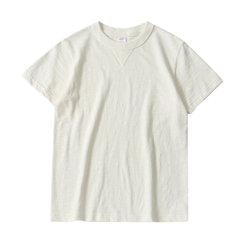 ヘビーウェイト スラブ Tシャツ アイボリー 正面