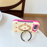 カラフルドット 360度リングスタンド付き折りたたみスマホケース 商品参考画像 2