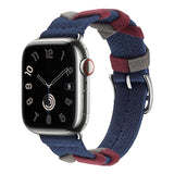 編み込みナイロン Apple Watchバンド ネイビー