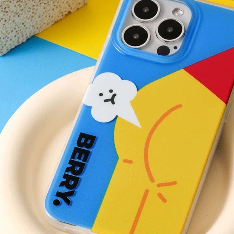 Berrymate 噗噗 双層TPU iPhoneケース - 06 ケース単品(プレート背景) v2 (zoom)