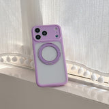 パープル マカロンカラー iPhoneケース 窓辺イメージ