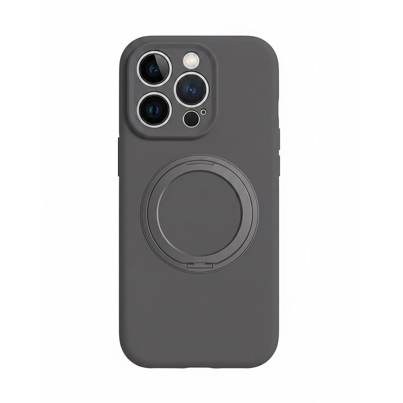 グラファイトの360度回転リングスタンド付きiPhoneケース