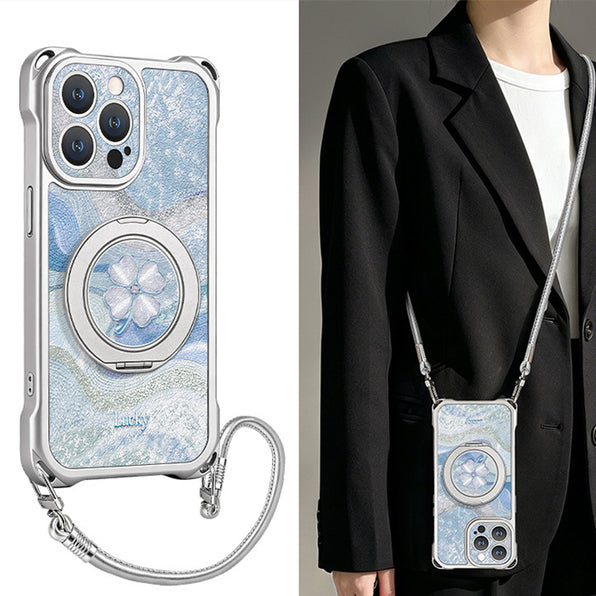 Four-leaf clover charm iPhone case