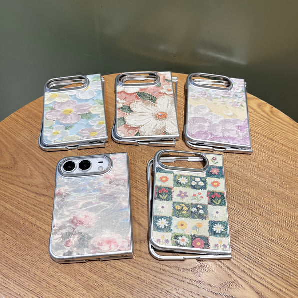 油絵風花柄iPhone Duoケースのデザイン・使用イメージ 1
