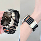 ブラック の ミリタリー ナイロン Apple Watch バンド