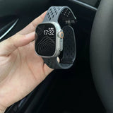 ダークグレー×ブラック の ツートン シリコン Apple Watch バンド