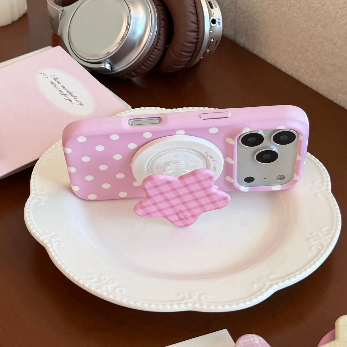 ドット柄 星型スタンド付き iPhoneケースの商品画像 7