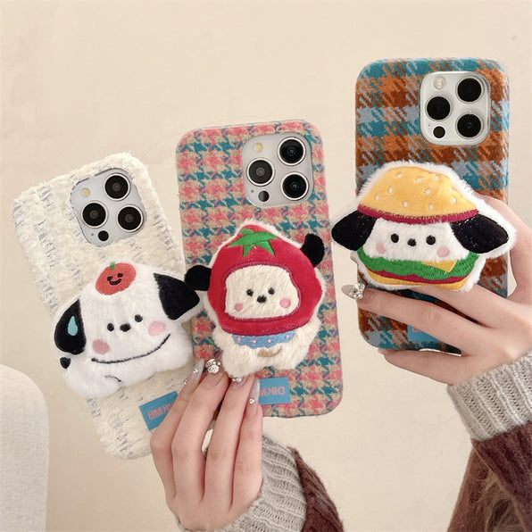 立体ドッグモチーフ チェック iPhoneケース 詳細画像 4