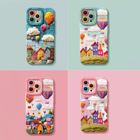 立体バルーンタウン iPhoneケース 詳細画像 1