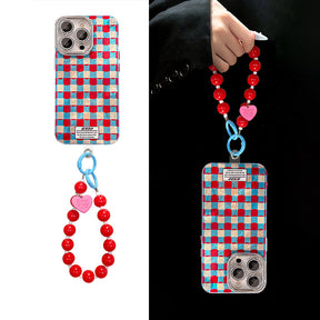 Red and blue check (with heart-shaped breath effect)