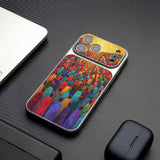 ヴィンテージ群像アート iPhoneケース SKU-15