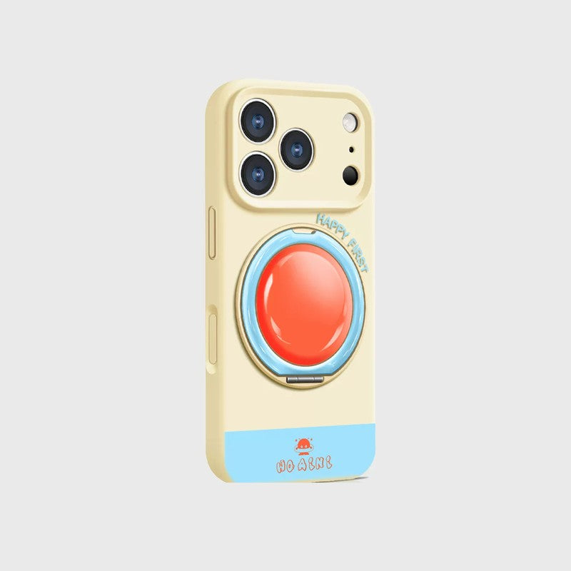 iPhone ケース シリコン リングスタンド ヒマワリイエロー 単品 全包耐衝撃 かわいい