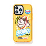 イエロー サーカスドッグ 半透明 iPhoneケース