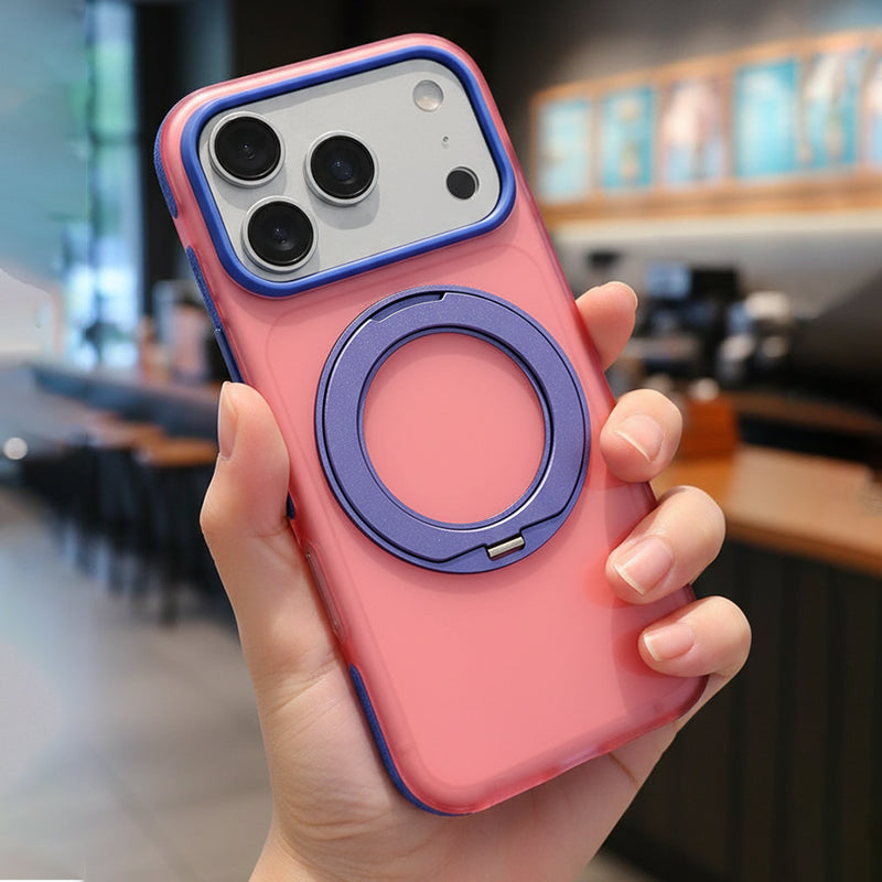 ピンク×ブルー iPhoneケース 使用イメージ