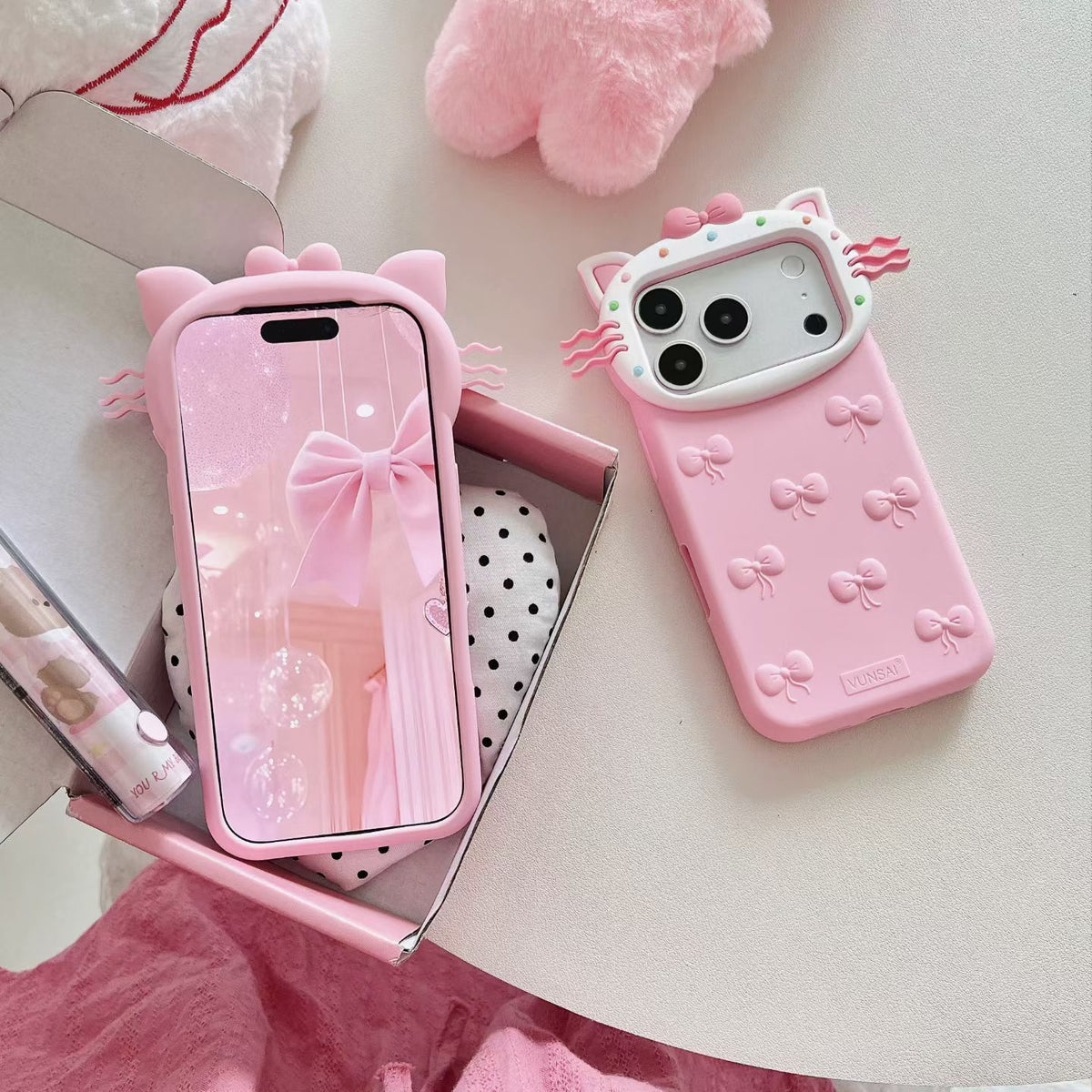 リボンキャット カメラリング iPhoneケースの商品画像 9