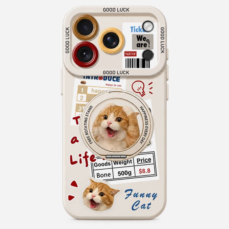 キャットコラージュ リングスタンド iPhoneケース 商品参考画像 3