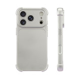 マットシリコン 四隅エアバッグ iPhoneケース シルバー