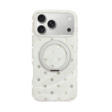 マーブルドット IMD iPhoneケース ホワイト 360°回転スタンド