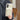 アイボリー の 小花柄 シルバーフレーム iPhoneケース