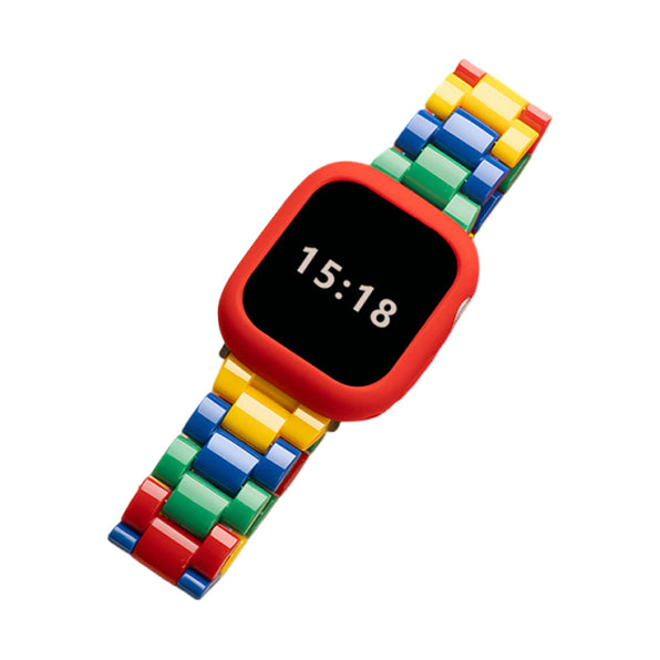 Block-Style Colorful Design Apple Watch Case & Band Set