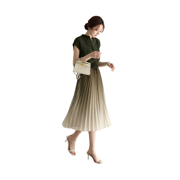 Gradient Pleated Dress Women's