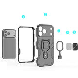 カード収納付きiPhoneケース｜手首ストラップ×レザー