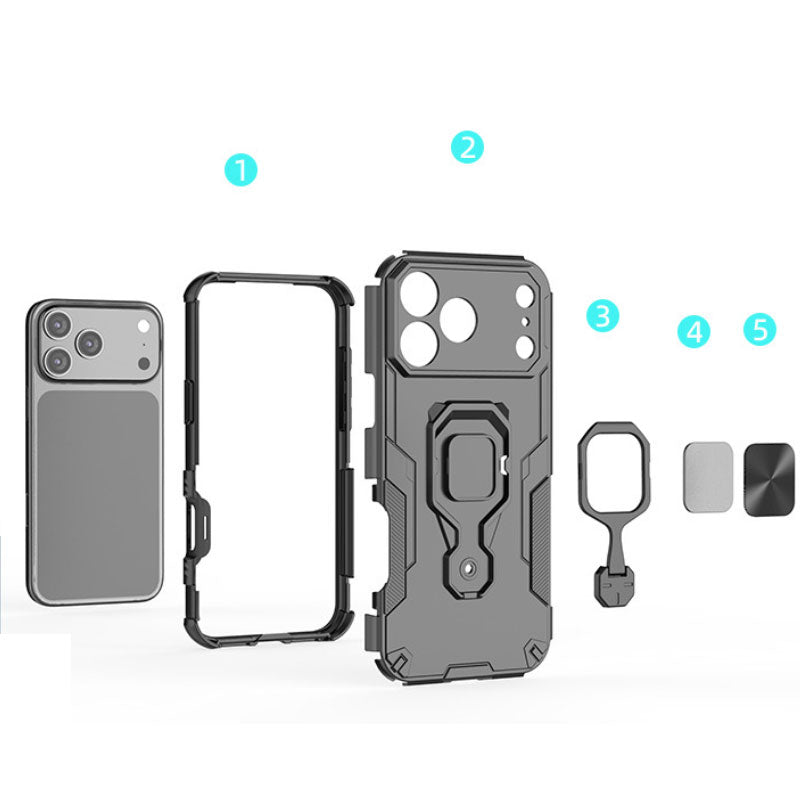 カード収納付きiPhoneケース｜手首ストラップ×レザー