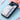 ブルー の 花柄カードポケット iPhoneケース
